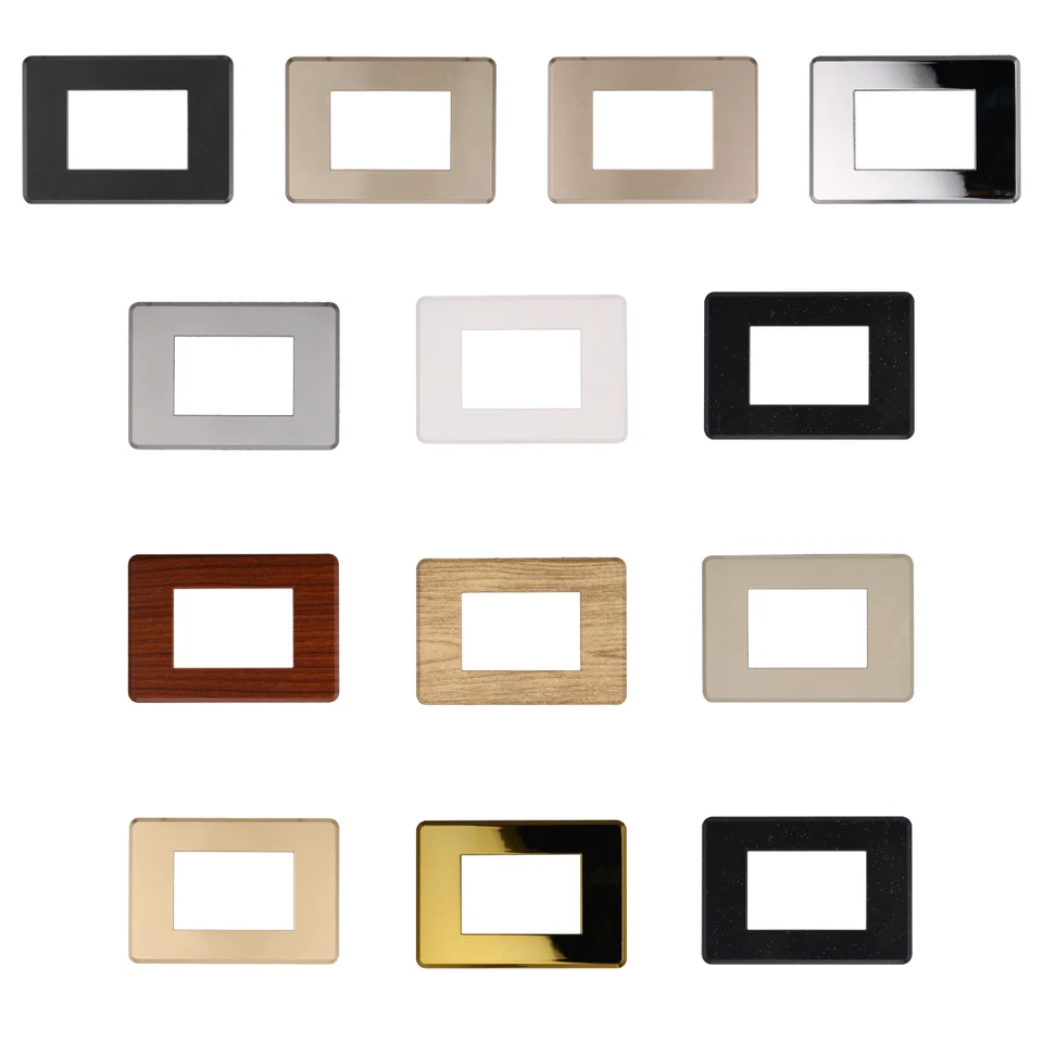 ETTROIT PLACCHE SLIM COMPATIBILI BTICINO AXOLUTE PLACCA 3 4 6 POSTI