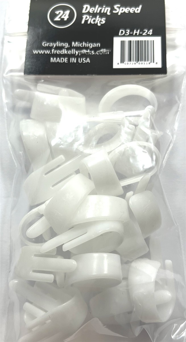 Fred Kelly Thumb Picks PENNINI PER POLLICE FRED KELLY – DELRIN – CONF. DA 24 – MEDIA/GRANDE SPESSORE – ARANCIONE Plettri Delrin Spessore 0.98mm - Foto 9