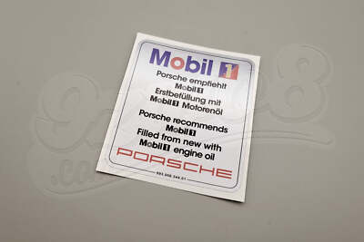 Aufkleber Erstbefüllung Mobil 1 für Porsche 993 - 99300654401