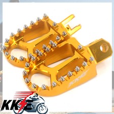 KKE CNC BILLET ALUMINUM FOOT PEGS FOOTREST PEDALS FIT KAWASAKI KLX400R 2003 GOLD