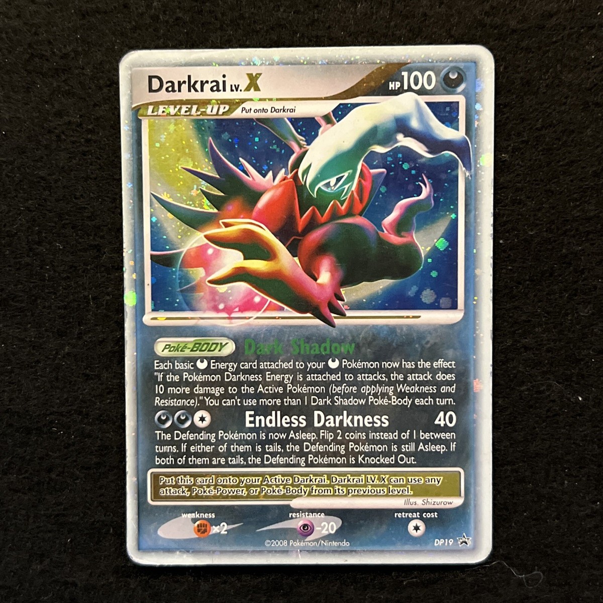 Pokemon DARKRAI LV.X DP19 (Holo Rare) Diamond and Pearl Promos