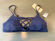 NEW navy blue   L  SPACE swimsuit bikini top size XS