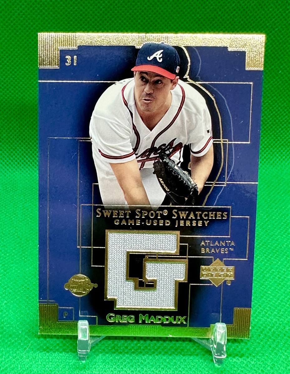 2003 UPPER DECK SWEET SPOT SWATCHES GREG MADDUX #GM GAME USED JERSEY BRAVES  MLB