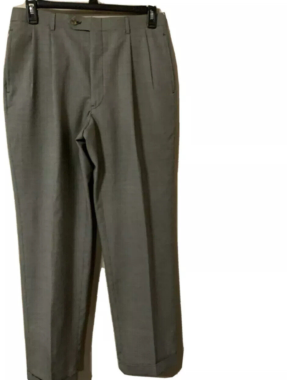 Tommy Hilfiger MEN 100% Worsted Wool Dress Pants GRAY 34 X 32 NWT