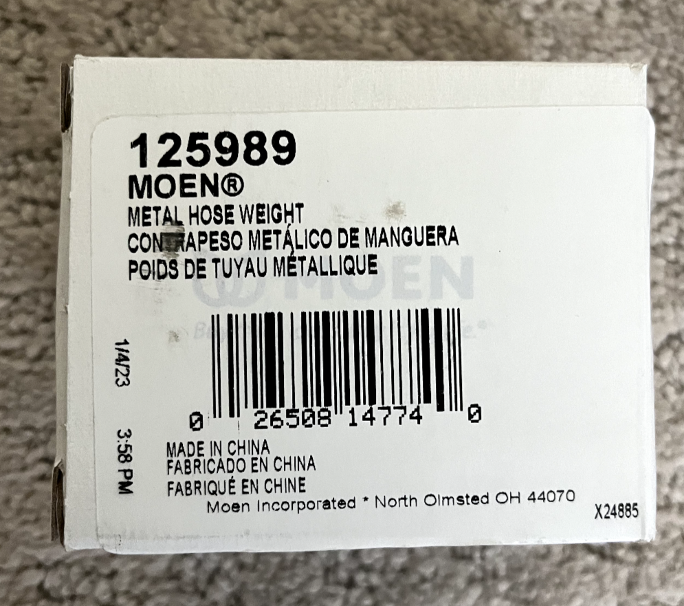 Moen 125989 Part Metal Hose Weight for kitchen faucet eBay