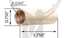 (2) Atlas FCB Bronze Bushing 3/4in X 9/16in X 1-3/4in