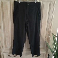 Royal Robbins Nylon Hiking Women Pants Size 10 Black Adjustable Waist