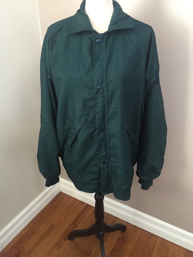 Green Houndstooth Gore-Tex Rain Jacket 