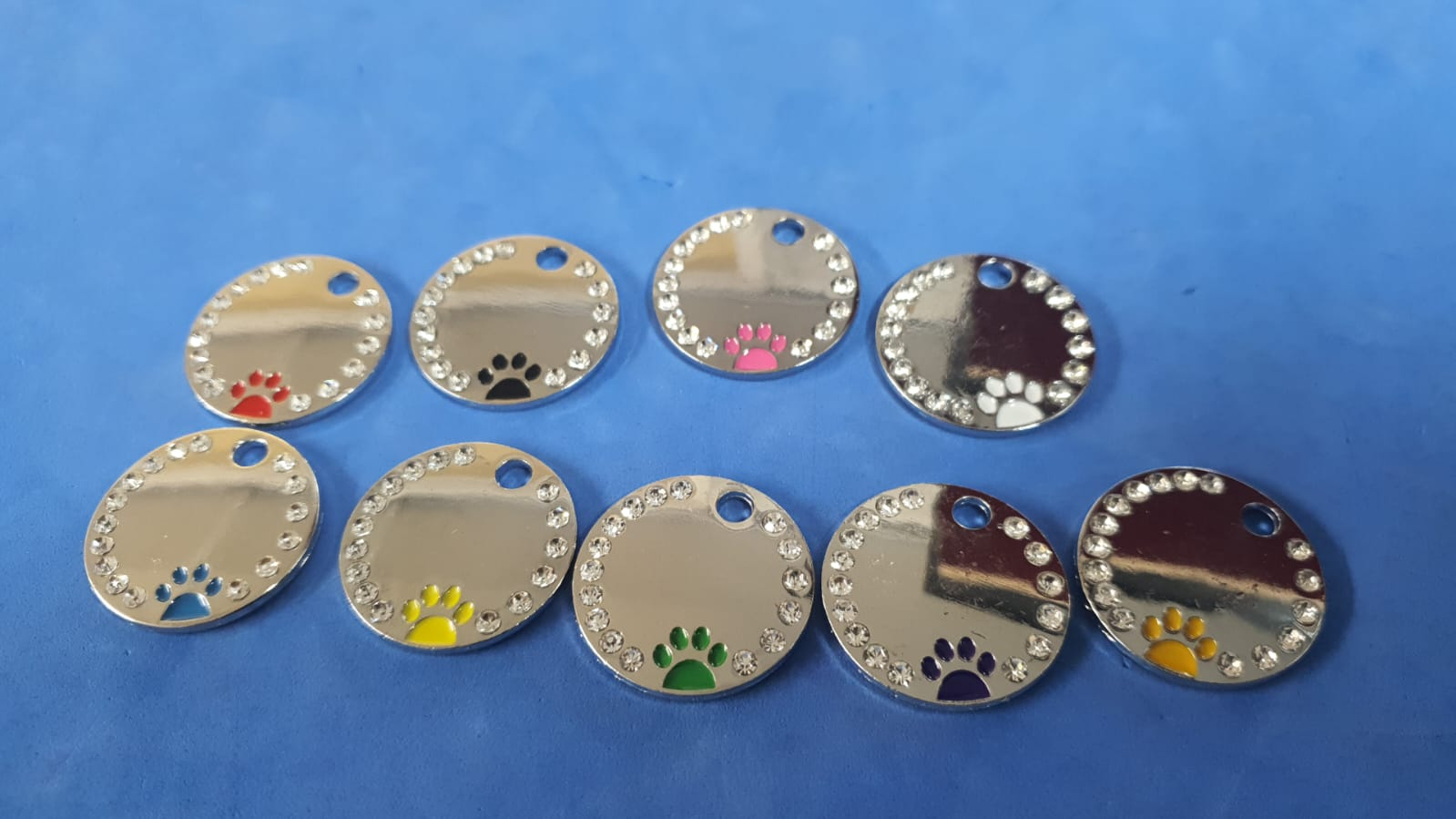 Personalised Diamonds Engraving Dog ID Cat ID Name Bling Tag Puppy Pet