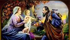 THE HOLY FAMILY by Giovanni Josef Untersberger 4x6-1/2 inch Reprint