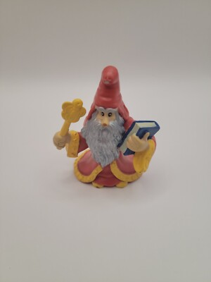 #ad #ad Wizard PVC Figure Wearing Red Robe Holding Wand and Spellbook Magic 2.75quot; Tall $14.00