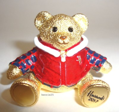 Harrodsミニチュア クリスマス ベアーズ Estee Lauder HARRODS XMAS BEAR Beautiful Solid Perfume Compact
