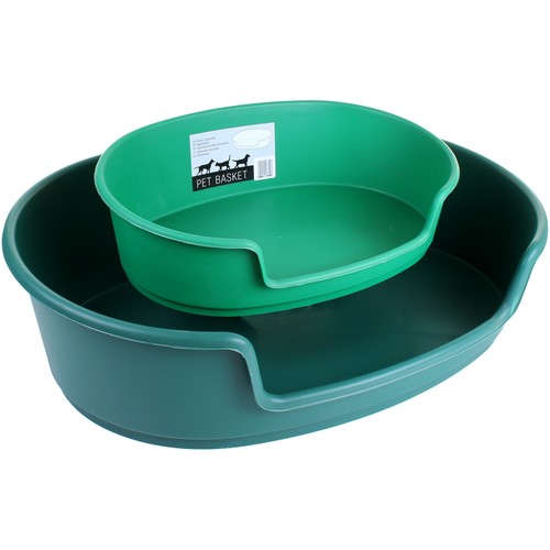 HEAVY DUTY PLASTIC DOG BED WATERPROOF COMFORTABLE CAT SLEEP BASKET