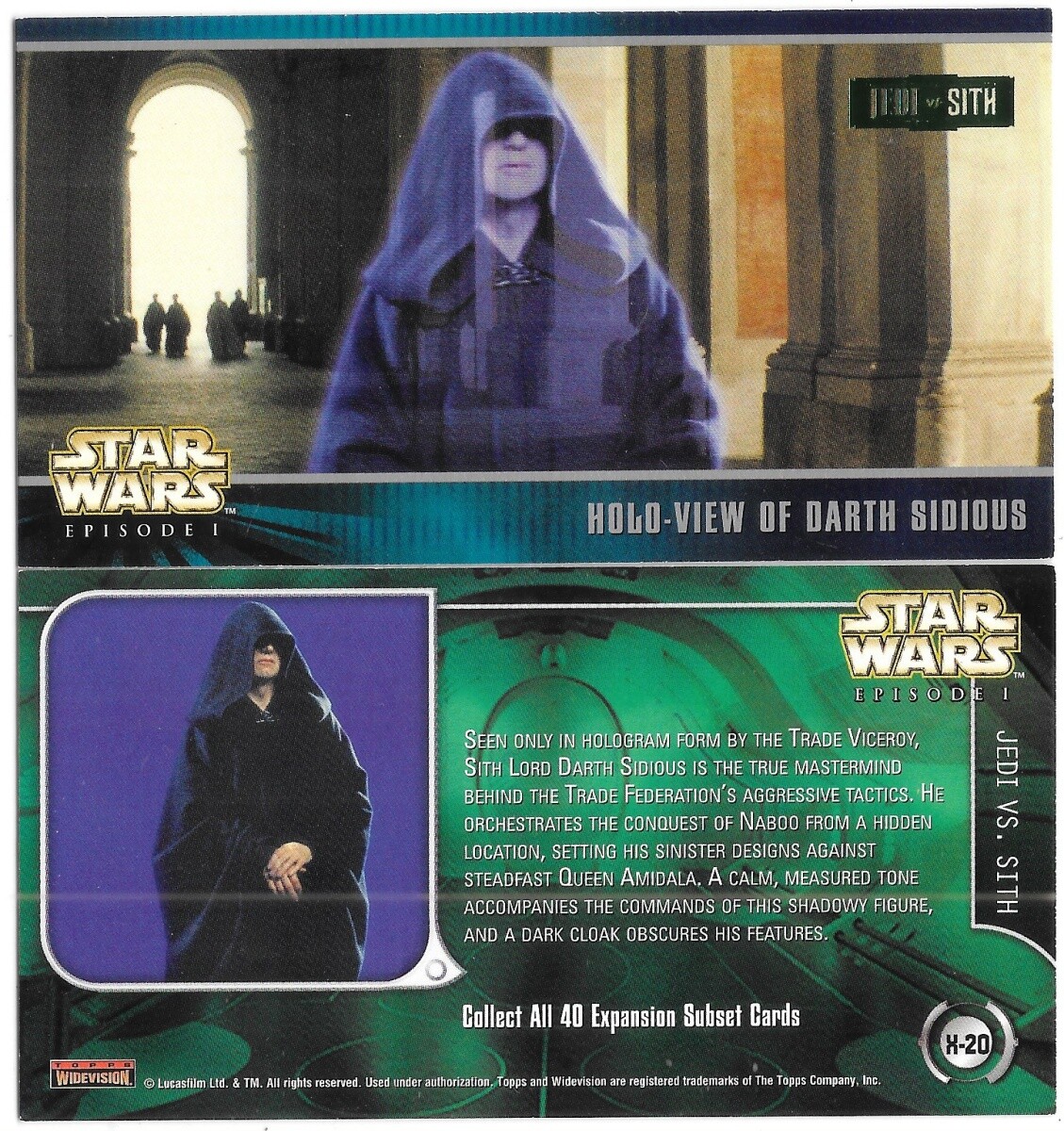 Star Wars Episode I Widevision Expansion Subset Cards Topps 1999 YOU CHOOSE CARD - Picture 19 of 38