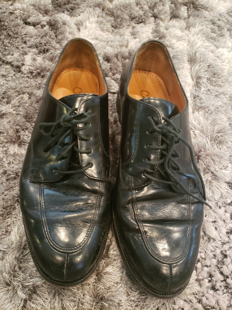 Cole Haan Mens Black Leather Split Toe Derby Dress Shoes C00588 Size 11D Cole Haan C00588 Calhoun Apron Patent Split Toe Dress  main image 3
