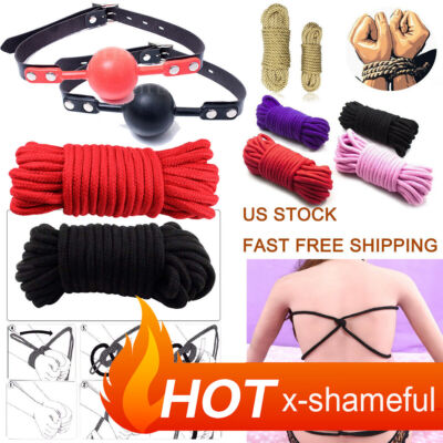 Binding Rope open mouth Gags Shibari Binder Restraint Touch Tie Up