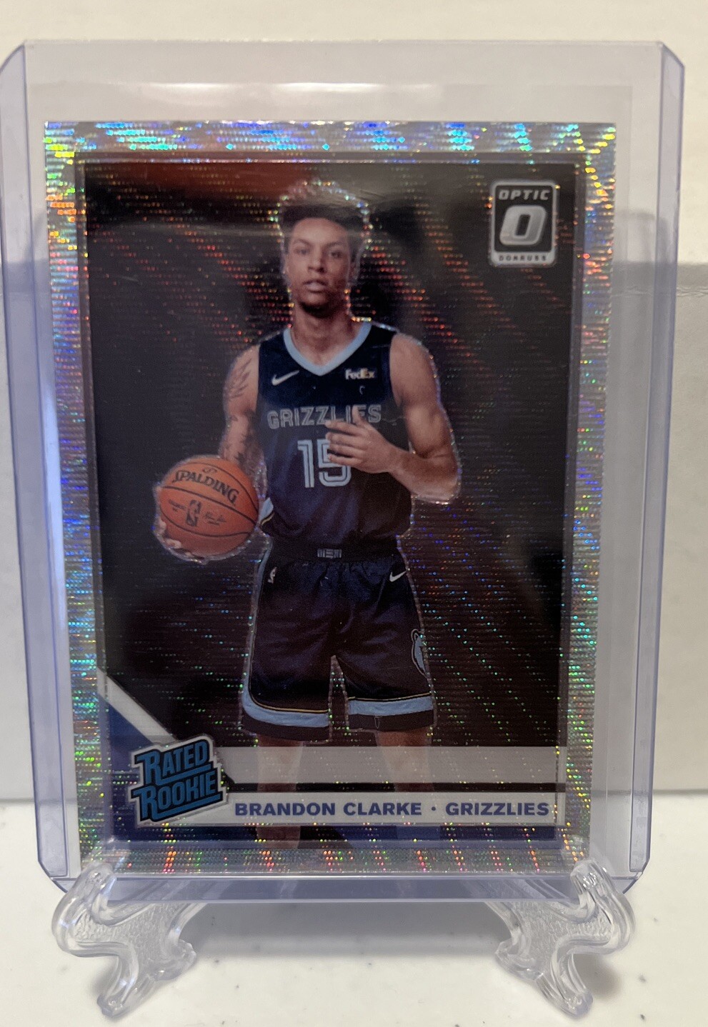 2019 Donruss Optic Fanatics #194 Silver Wave SP Rated Rookie RC Brandon Clarke