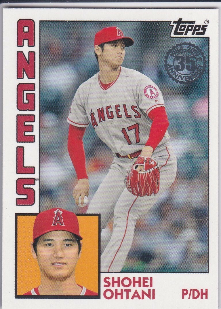 SHOHEI OHTANI 1984 Topps Design Baseball Card LOS ANGELES ANGELS