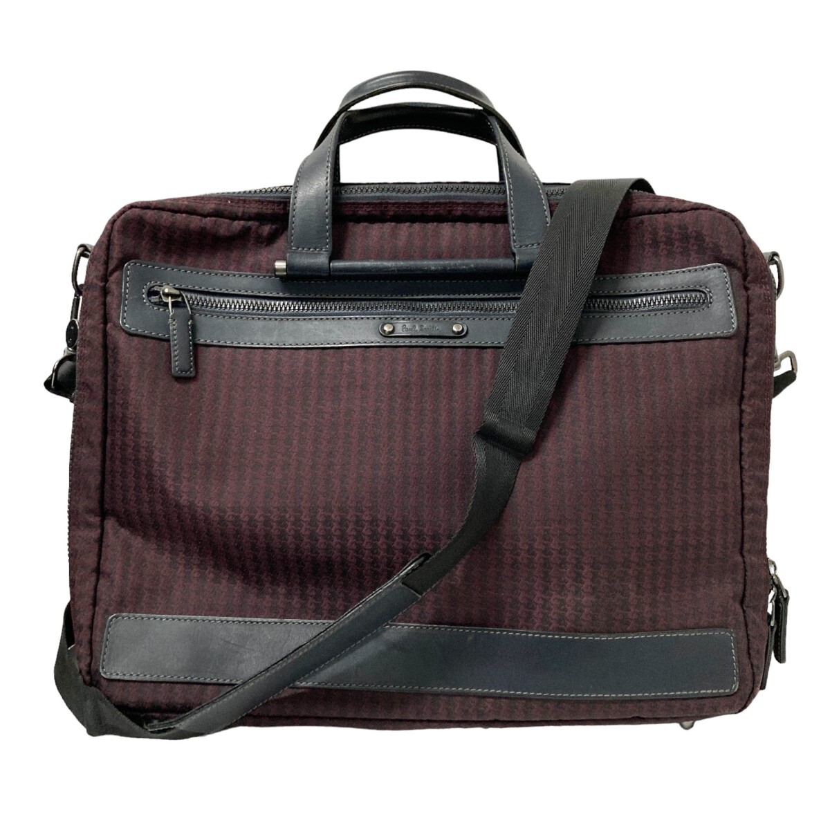 Used Paul Smith Briefcase Jas13 235 Wine Red Black 010824