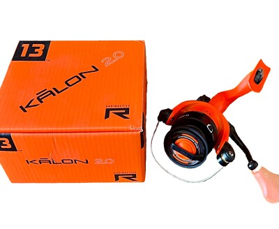 13 FISHING KALON Spinning Reel 2.0 Radioactive 6 bb 5.2:1 Gear Ratio Orange NIB