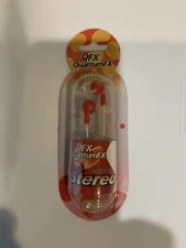 QFX Stereo Earphones, H-3 RED New NIP