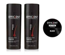 2 of Efficient Hair Loss Powder Concealer Thickening Fibers, Black 28g