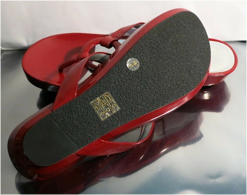Jessica Simpson JS - Florie Mesh Red Thong Style Flats / Sandals Size 7B - Picture 9 of 10