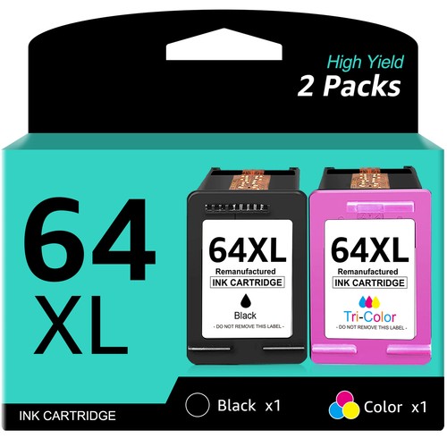 64XL Black Color Ink Cartridge 64 XL for HP Envy 7155 7158 7855 7858 Printer Lot - Picture 2 of 12