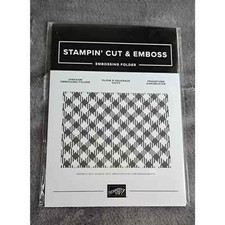 Stampin Up RETIRED Gingham- 3D Embossing folder- med, big shot, sizzix,