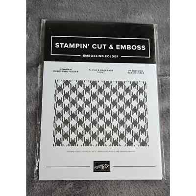 Stampin Up! RETIRED Gingham- 3D Embossing folder- med, big shot, sizzix, 