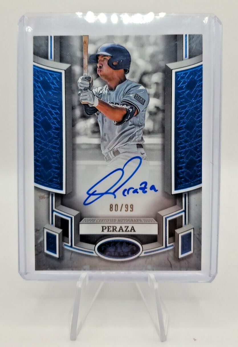 2024 Topps Tier One - Break Out Autographs Blue Foil #BOA-OP Oswald Peraza...