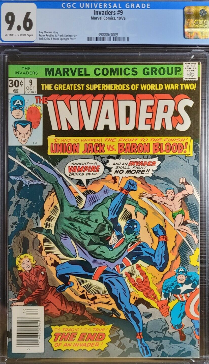 The Invaders Union Jack Vs. Baron Blood Issue #9 (Comic Book, Copper Age,  1976)