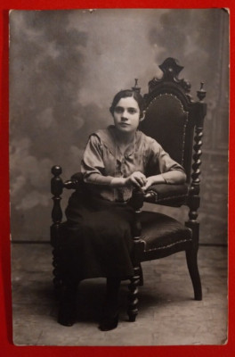 PHOTO POSTCARD WOMAN ANNETTA VISCONTI PARMA EARLY 900 (C 63)