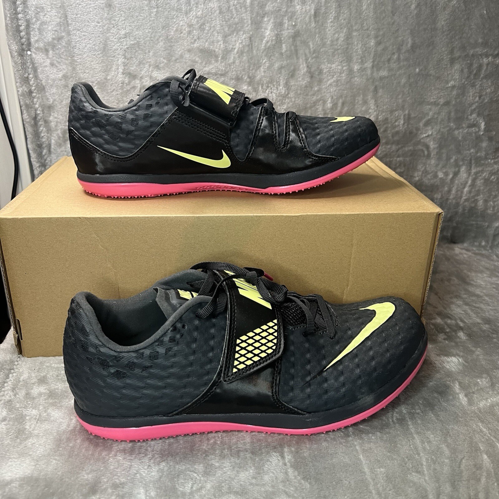 Nike Track & Field Spikes High Jump Lemon Twist Pink 806561-003 Mens 8.5 - 10.5