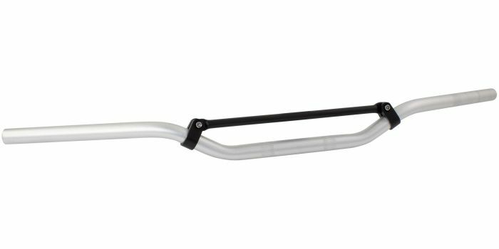 BIKE IT UNIVERSAL LOW BRACED BAR STREET ROAD HANDLEBARS 7/8""  - SILVER