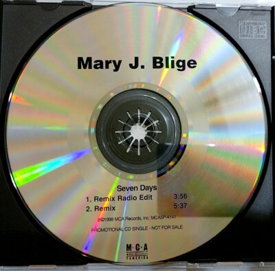 CD) Mary J. Blige – Seven Days (Remix) , MCA5P-4141, Promo, NM