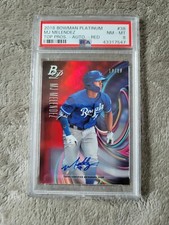 2018 Bowman Platinum MJ Melendez Top Prospects Auto Red 10/10 PSA 8 Graded Card