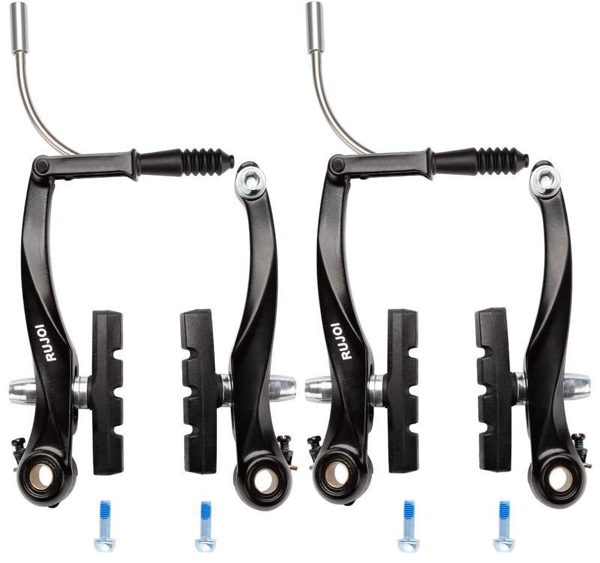 XLC BS-V01 Set Ganasce Freno V-Brake 70mm - 4 Pezzi Per MTB E Citybike (Shimano Compatibile)
