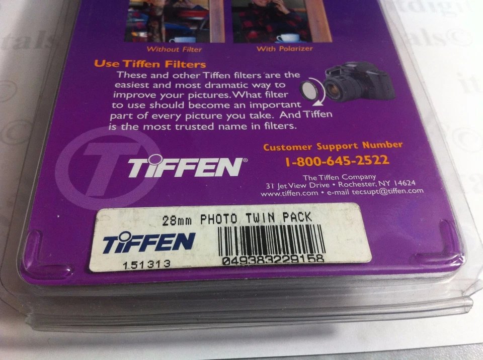 Tiffen 28mm UV + CPL Circular Polarizing PL-C Polarizer Glass Lens Filter 28 mm - Image 4 of 4