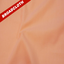 Peach Polyester Cotton Broadcloth Fabric - 60" Wide - Sold by the Yard