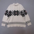 Lauren Ralph Lauren Sweater Women Plus 2X Cable Knit Fair Isle Wool Blend Ski 