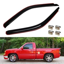 In-Channel Smoke Window Visor Vent Shade for Silverado GMC Sierra 1500 2500 3500