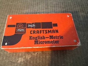 CRAFTSMAN ENGLISH - METRIC 1" OUTSIDE MICROMETER BY MITUTOYO JAPAN