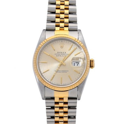 ROLEX Datejust 16233 Champagne tapestry WATCH 721966