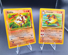 Pokemon TCG Jungle Set Mankey 55/64 & Primeape 43/64 1999 English 2-Card Lot
