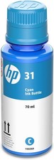 Genuine HP 31 Cyan Standard Yield Ink Bottle 70ml Smart NOV 2025