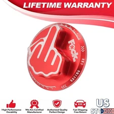 Oil Filler Tank Cap Valve Cover Fit for Honda Acura RED Middle Finger Screw-In