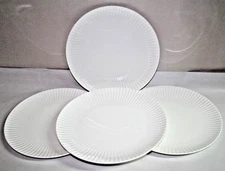 Lenox Classic White Scallop Bone China 11" Dinner Plates Set of Four New