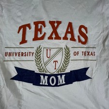 Fruit of the Loom T-Shirt Womens Size S White Texas Mom Cotton Vintage USA Made