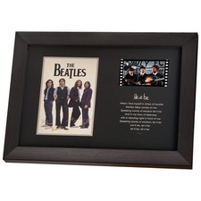 The Beatles Framed Poster with Signed and 1x 35mm Film Display,Let It Be lyri...